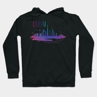 Dubai Watercolor Skyline Hoodie